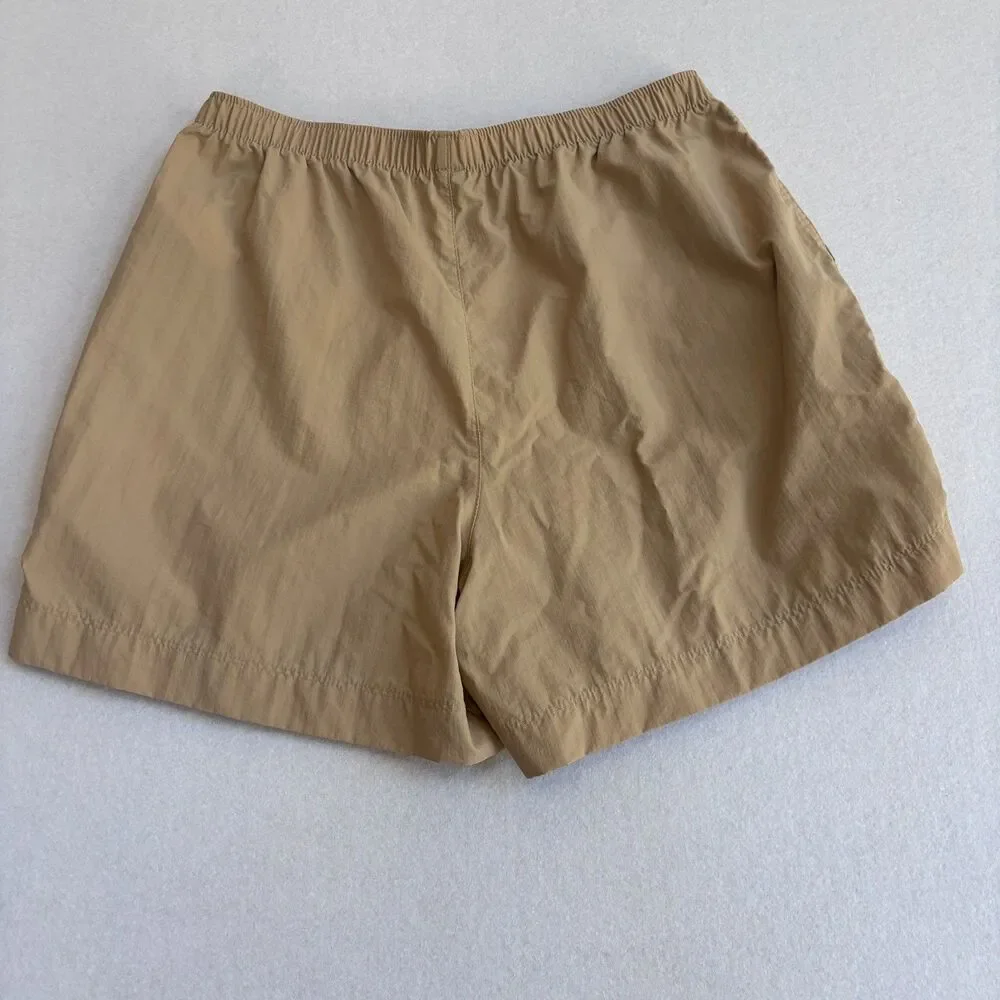Gap Fit Nylon Pull On Short Women's MP Camel Tan Pockets Walk Camp Hike Comfort
